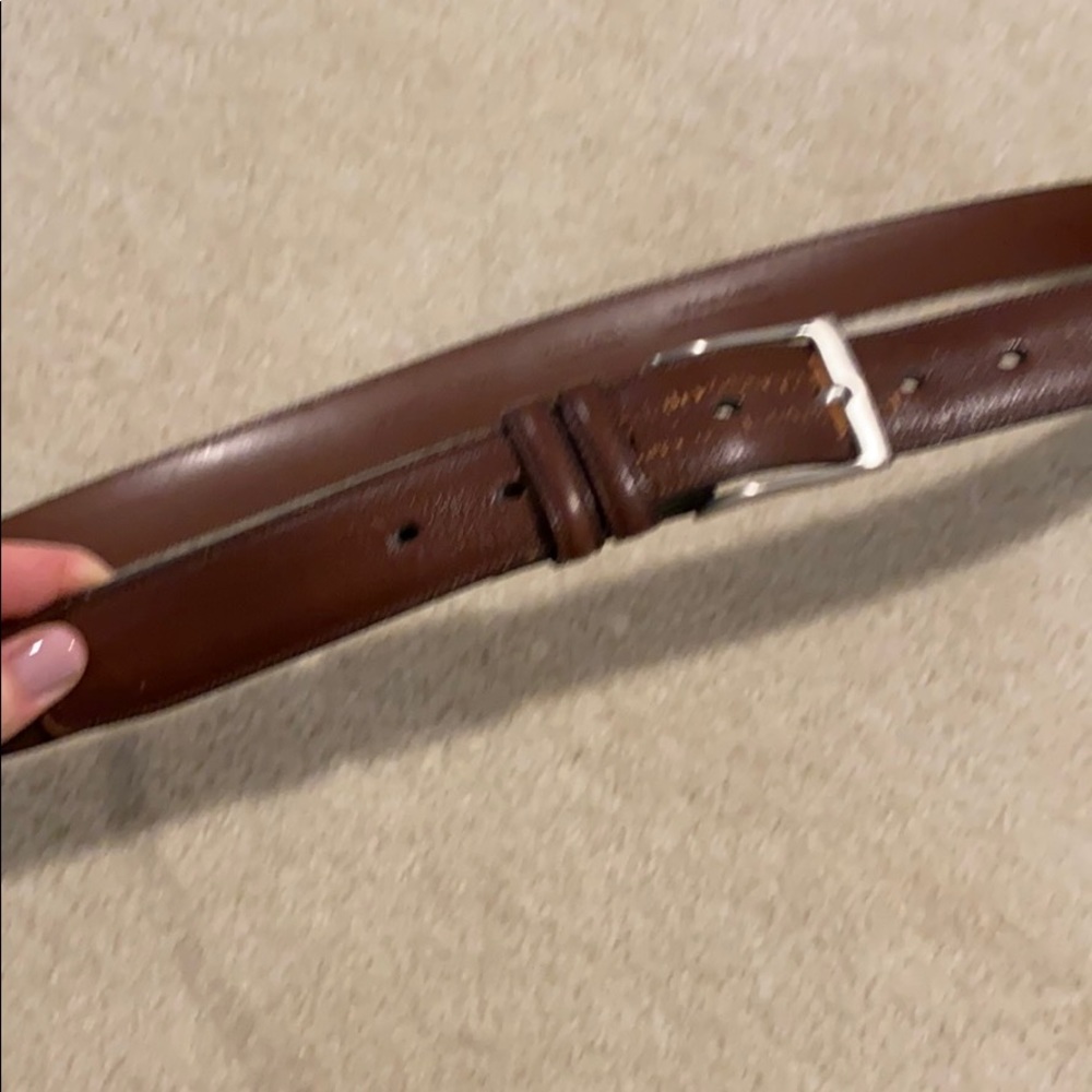 Perry Ellis men’s belt - brown leather - 46